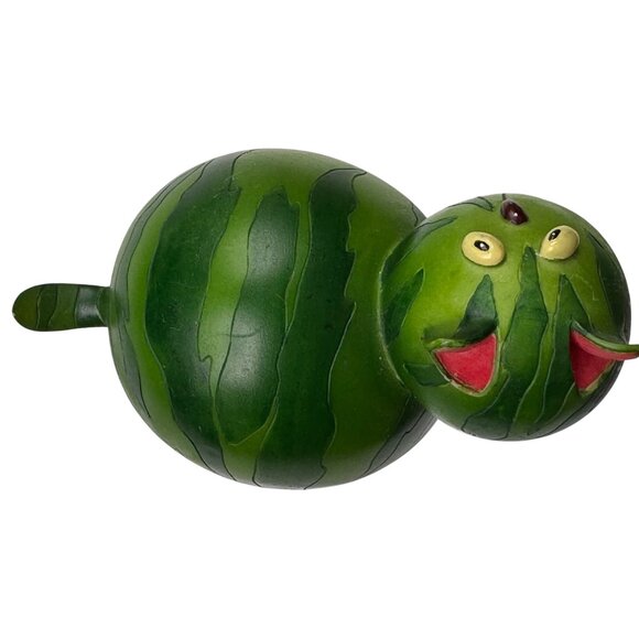Watermelon Cat Enesco Home Grown Fruit Resin 2007 4008116  Green Figurine Decor - Picture 6 of 11